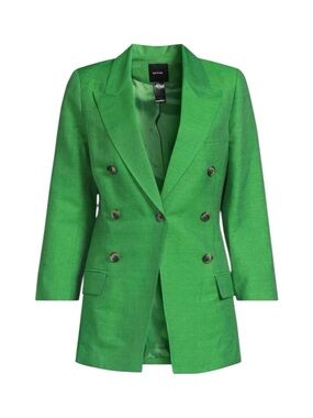 NWT Smythe Crop Sleeve Not A DB Blazer in Kelly Green Size 0